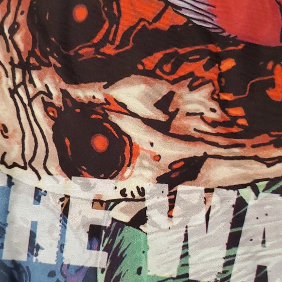 'The Walking Dead' graphic print bodysuit Lg. zombies skulls skeletons Ghouls - Picture 9 of 9